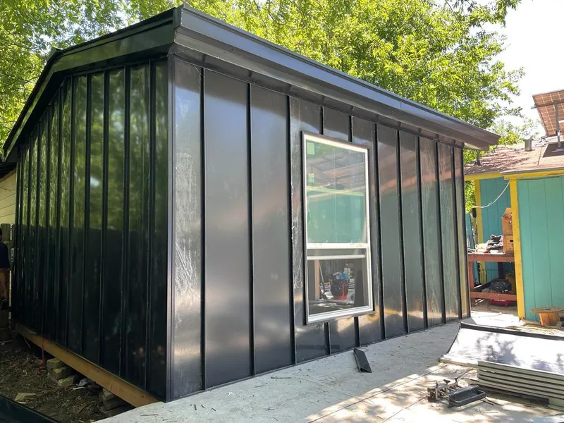 Black standing seam metal wall panels for Metal Roof Installation in Windsor Locks